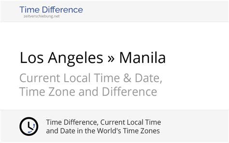 philippines and california time difference|time difference los angeles london.